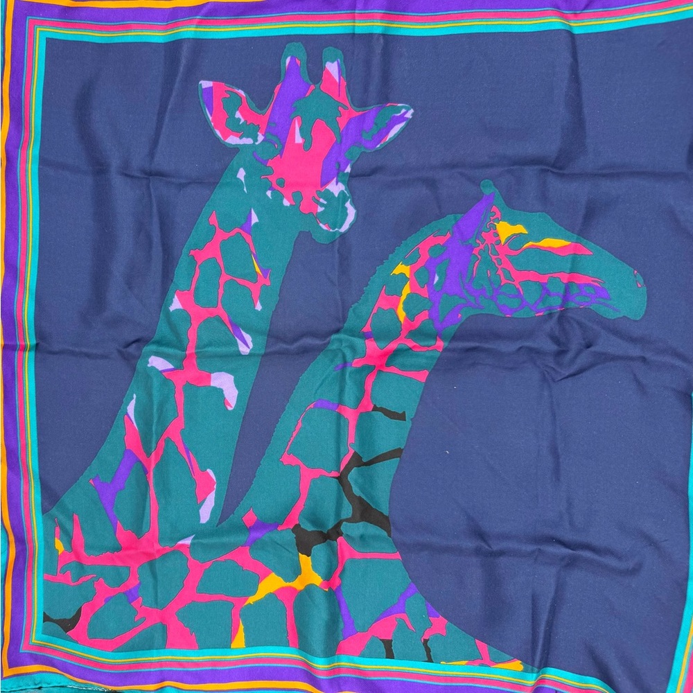 LV Colorful Giraffe Print Scarf - Picture 2 of 3